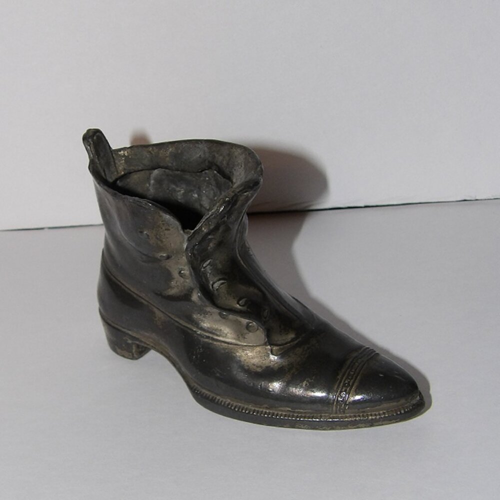 Vintage Metal Boot Figurine